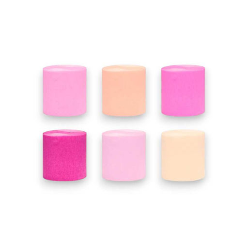 Picture of CREPE PAPER PEACH-PINK MIX 5CM X 10M - 6 PACK